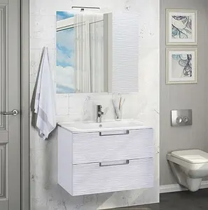 Шкаф-зеркало Comforty Генуя 75 белый 00004145530CF Шкаф-зеркало Comforty Генуя 75 белый 00004145530CF, 3