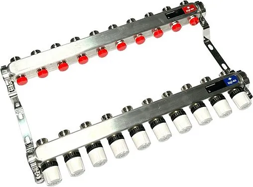 Группа коллекторная без расходомеров 10 отводов 1&quot;в/в x ¾&quot;ек Uni-fitt TECHNO 451W4310