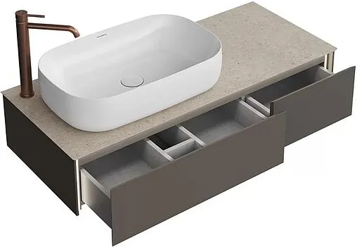 Тумба под умывальник подвесная Kerama Marazzi Magica 120 вечерний серый матовый MA.120.2\EGR.M