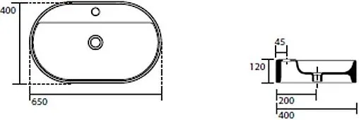 Раковина Kerasan Ciotola 65 белый 028501*1