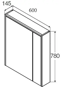 Шкаф-зеркало Roca Ronda 60 антрацит ZRU9302968, 2