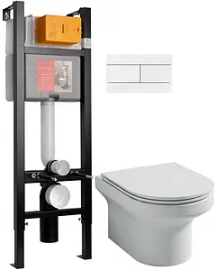 Комплект 5 в 1 Jacob Delafon Elite E21755RU-00 с кнопкой E4316-00 белый глянцевый, 1