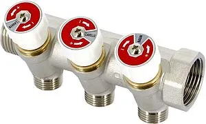 Коллектор регулирующий проходной 3 отвода 1"в/н x ½"н Uni-fitt 400N4231 Коллектор регулирующий проходной 3 отвода 1"в/н x ½"н Uni-fitt 400N4231, 3