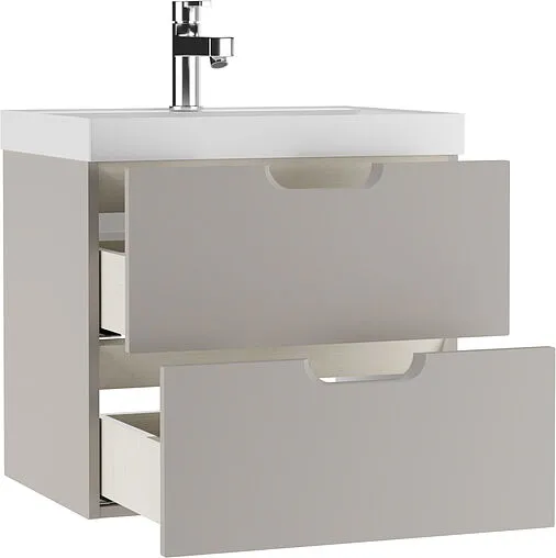 Тумба под умывальник подвесной Домино Classica 60 серый тауп DD2501T