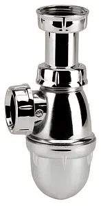 Сифон бутылочный для раковины Nicoll L211M хром 0201231 Сифон бутылочный для раковины Nicoll L211M хром 0201231, 1