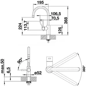Смеситель для кухни Blanco Candor нержавеющая сталь 523120, 2