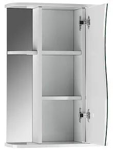 Шкаф-зеркало Айсберг Волна 2-50 R белый DA1037HZ, 3