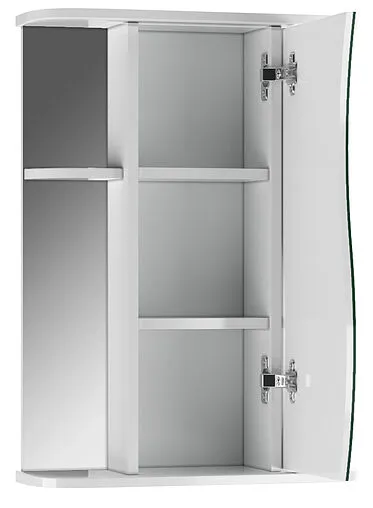 Шкаф-зеркало Айсберг Волна 2-50 R белый DA1037HZ