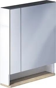 Шкаф-зеркало IDDIS Carlow 70 белый/дуб CAR7000i99, 1