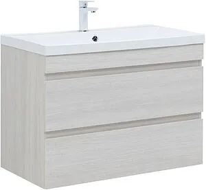 Тумба-умывальник подвесная Aquanet Нота New 90 дуб холден 00334205+00204119 Тумба-умывальник подвесная Aquanet Нота New 90 дуб холден 00334205+00204119, 1