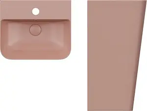 Раковина ISVEA Sott'Aqua 50 лососевый 10SQ37001SV-2S, 1