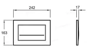 Клавиша смыва для унитаза Jacob Delafon E4318-ST хром глянцевый Клавиша смыва для унитаза Jacob Delafon E4318-ST хром глянцевый, 2