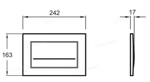 Клавиша смыва для унитаза Jacob Delafon E4318-ST хром глянцевый