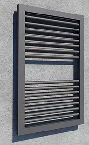 Полотенцесушитель водяной лесенка Lazzarini Asti 823х500 антрацит матовый 384843, 2