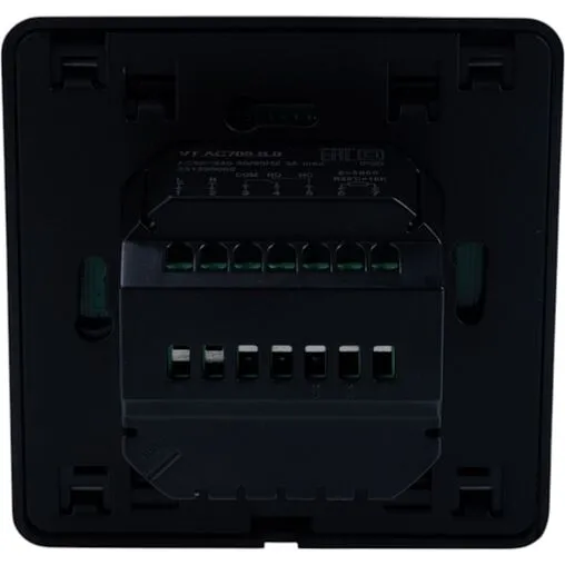 Проводной комнатный терморегулятор НО/НЗ 230В Valtec черный VT.AC709.B.0