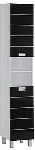 Шкаф-пенал напольный Aquanet Доминика 35 белый/чёрный 170801 Шкаф-пенал напольный Aquanet Доминика 35 белый/чёрный 170801, 1