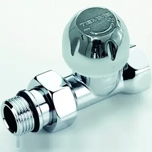 Вентиль терморегулирующий прямой ½&quot; в/н Tiemme хром 3300025, 1