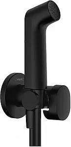 Гигиенический душ с запорным вентилем Hansgrohe Bidette чёрный матовый 29230670, 1