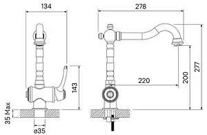 Смеситель для кухни IDDIS Oldie хром OLDSBL0i05, 2