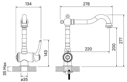 Смеситель для кухни IDDIS Oldie хром OLDSBL0i05