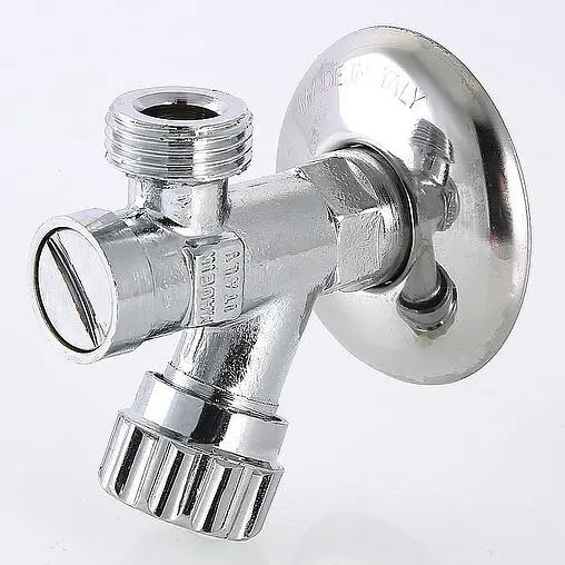 Вентиль регулирующий угловой с фильтром ½&quot;н x ½&quot;н хром Valtec VT.282.GBC.0404