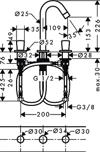 Смеситель для раковины Hansgrohe Logis 150 хром 71133000, 2