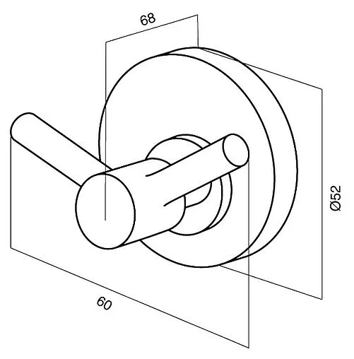 Крючок двойной Am.Pm Bliss L хром A5535664