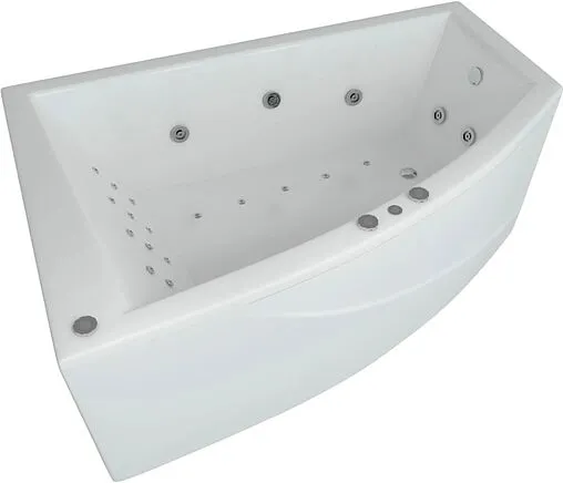 Ванна акриловая с гидромассажем Aquatek Оракул 180х125 R с фронтальной и боковыми панелями с каркасом (разборный), с гидромассажем (пневмоуправление) ORK180-0000014