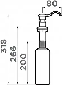 Дозатор Omoikiri OM-01-CA карамель 4995034 Дозатор Omoikiri OM-01-CA карамель 4995034, 2