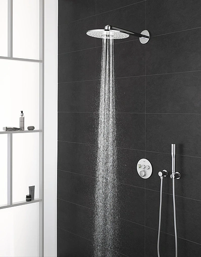 Лейка верхнего душа с настенным креплением Grohe Rainshower 310 SmartActive белый/хром 26475LS0