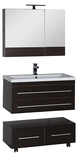 Шкаф-зеркало Aquanet Нота 90 L венге 00159110 Шкаф-зеркало Aquanet Нота 90 L венге 00159110