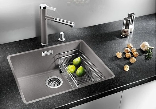 Смеситель для кухни с выдвижным изливом Blanco Linee-S алюметаллик 518439