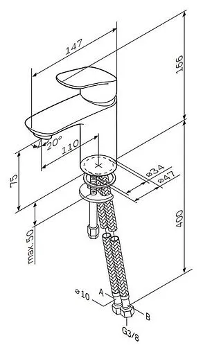 Смеситель для раковины Am.Pm Like хром F8093000 Смеситель для раковины Am.Pm Like хром F8093000
