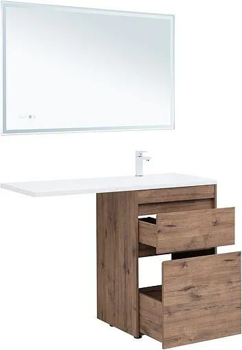 Тумба под умывальник напольная Aquanet Токио 58 дуб веллингтон 00333648