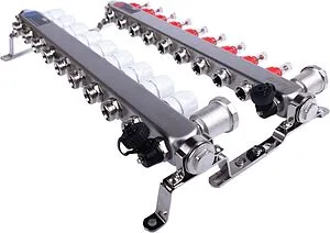 Группа коллекторная с расходомерами 9 отводов 1&quot;в/в x ¾&quot;ек FDV S1103C-2/9, 3