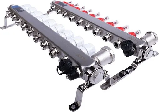 Группа коллекторная с расходомерами 9 отводов 1&quot;в/в x ¾&quot;ек FDV S1103C-2/9