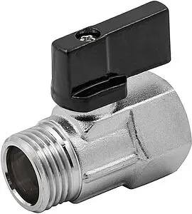 Кран шаровый мини ½"в x ½"н Elsen Mini EV93.1212 Кран шаровый мини ½"в x ½"н Elsen Mini EV93.1212, 1