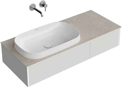 Тумба под умывальник подвесная Kerama Marazzi Magica 120 утренний серый матовый MA.120.2\MGR.M