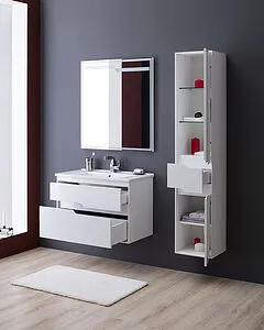 Шкаф-пенал подвесной Aquanet Модена 35 R белый 00196967 Шкаф-пенал подвесной Aquanet Модена 35 R белый 00196967, 5