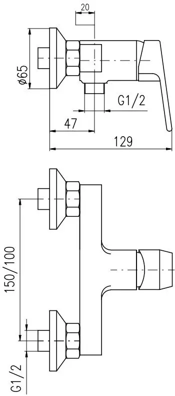 Смеситель для душа Rav Slezak Colorado чёрный матовый/хром CO181.5CMATC Смеситель для душа Rav Slezak Colorado чёрный матовый/хром CO181.5CMATC, 2