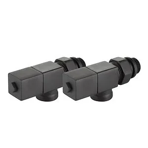 Комплект вентилей запорных осевых ½" в/н Royal Thermo Cube черный RTE 56.0004 Комплект вентилей запорных осевых ½" в/н Royal Thermo Cube черный RTE 56.0004, 4