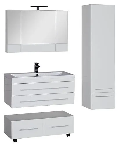 Шкаф-зеркало Aquanet Нота 100 белый 00165372