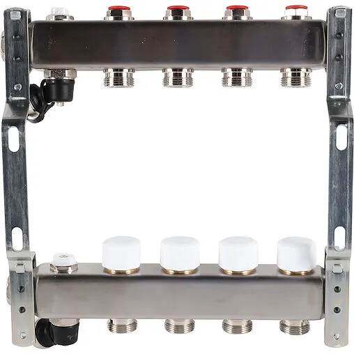 Группа коллекторная без расходомеров 4 отвода 1&quot;в/в x ¾&quot;ек Rommer RMS-3201-000004