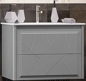 Тумба-умывальник подвесная Opadiris Луиджи 70 серый матовый 00-00005953+050200-u-01, 1