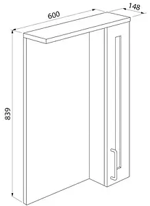 Шкаф-зеркало IDDIS Sena 60 белый/дерево SEN6000i99, 2