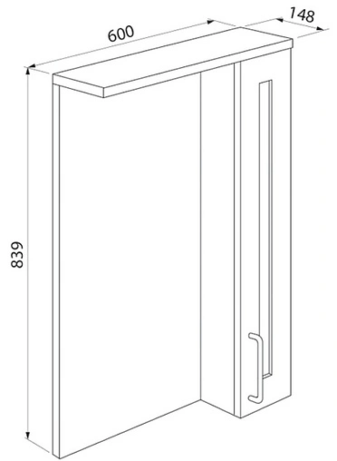 Шкаф-зеркало IDDIS Sena 60 белый/дерево SEN6000i99