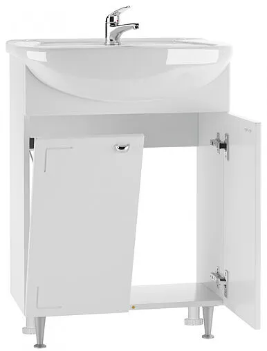 Тумба-умывальник напольный Айсберг Классик 60 белый DA1025T+4620008192772