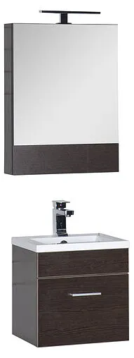 Шкаф-зеркало Aquanet Нота 50 L венге 00172682 Шкаф-зеркало Aquanet Нота 50 L венге 00172682