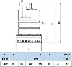 Насос дренажный Q=10.5м³/ч H=10м Stout SPD-0001-200450 Насос дренажный Q=10.5м³/ч H=10м Stout SPD-0001-200450, 2