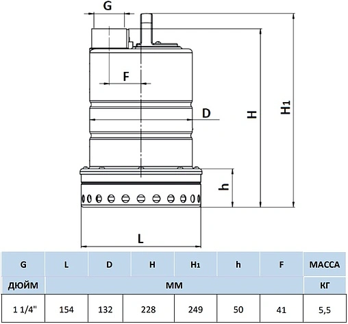 Насос дренажный Q=9м³/ч H=8м Stout SPD-0001-200250